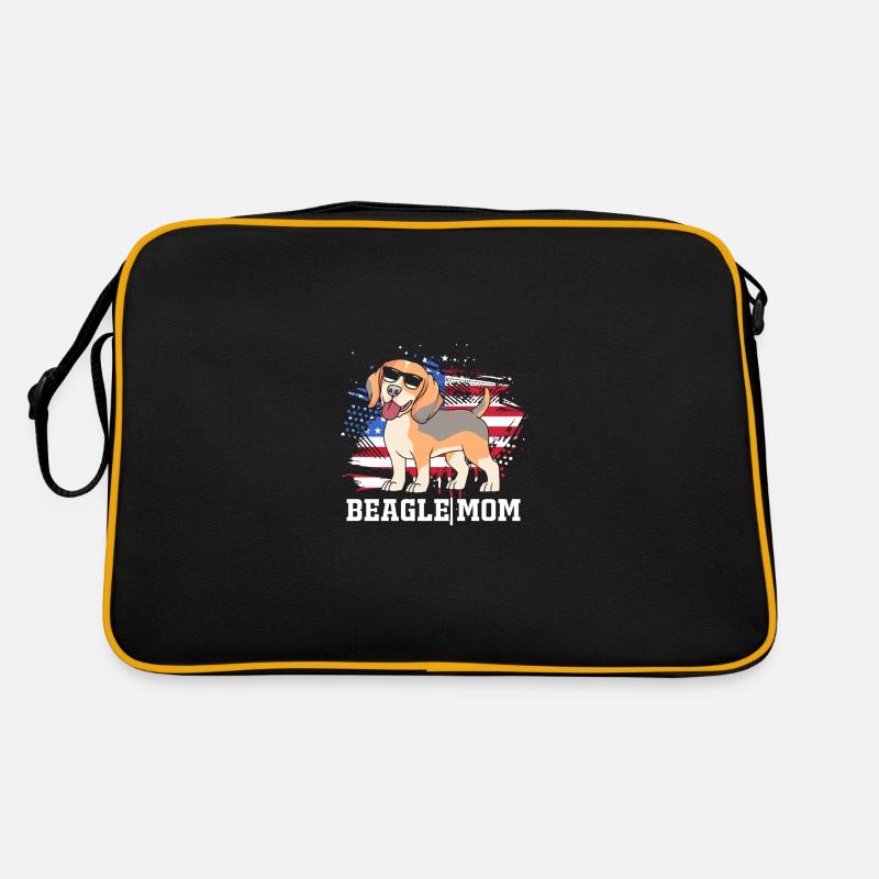 Beagle Mama Mutter Hundemama Retro Tasche
