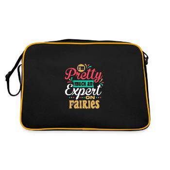 Je suis plutôt un expert des fées - Sac Retro - noir/or - Dos
