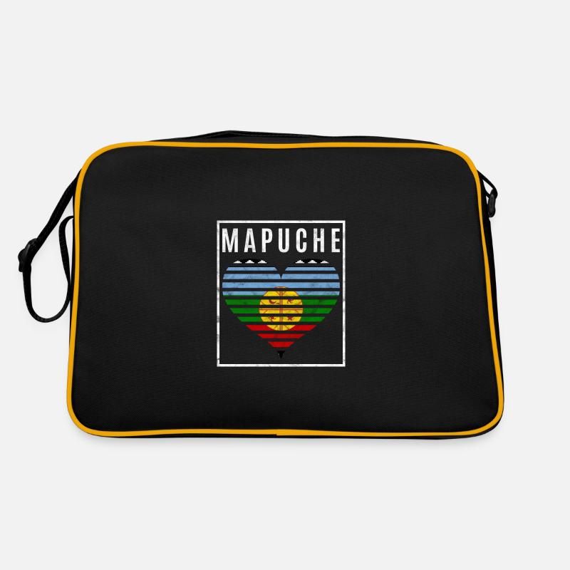 Mapuche - Retro Tasche - Schwarz/Gold