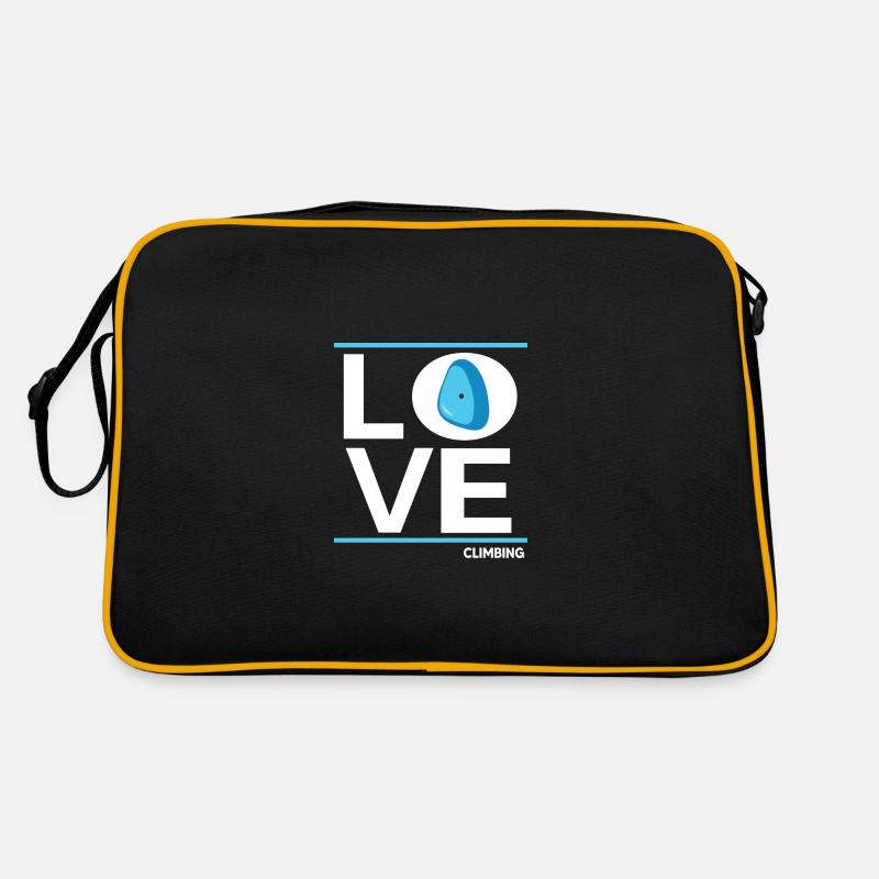 bouldern boulderfelsen freiklettern climbing-love Retro Tasche