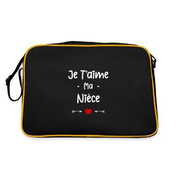 je t'aime ma Nièce - Sac Retro - noir/or - Dos