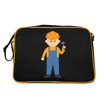 construction worker - Retro Bag - black/gold - Back