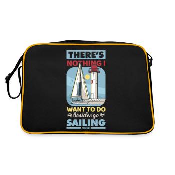 Sailor Sailing Sailboat Funny Dictons Cadeau - Sac Retro - noir/or - Dos