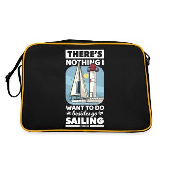 Sailor Sailing Sailboat Funny Dictons Cadeau - Sac Retro - noir/or - Dos