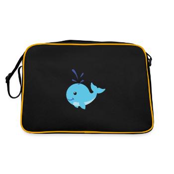 Whale sweet spritzer comic - Retro Bag - black/gold - Back