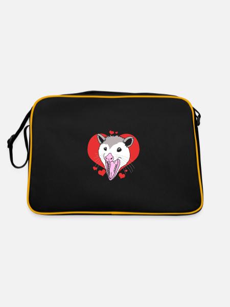 Opossum Possum - Retro Bag - black/gold - Back