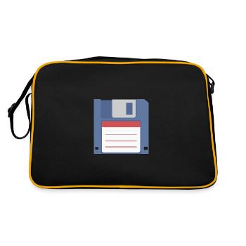 Floppy 3 5 inch floppy disk front - Retro Bag - black/gold - Back