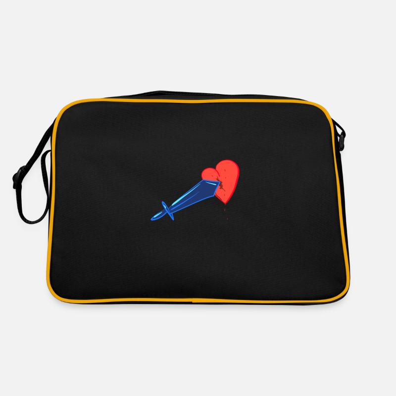 broken heart sword lovesickness Retro Bag
