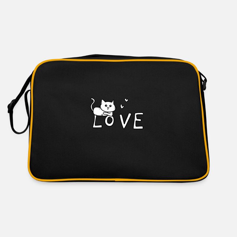 Cher symbole d’animal de chat Sac Retro
