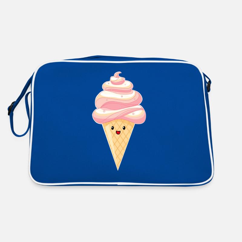 Kawaii - Eis auf Hörnchen Retro Tasche