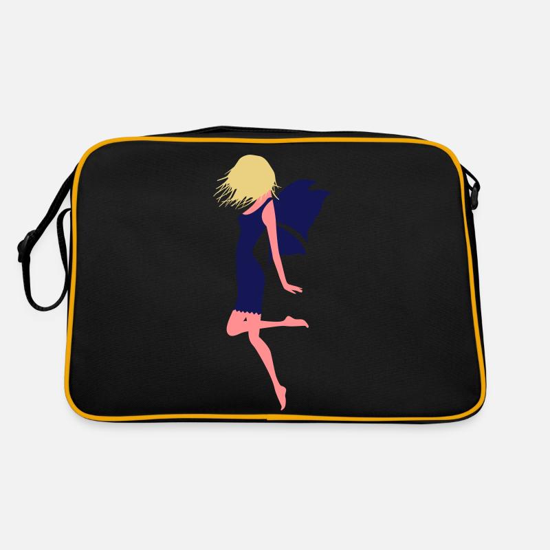 (elfe) - Retro Tasche - Schwarz/Gold