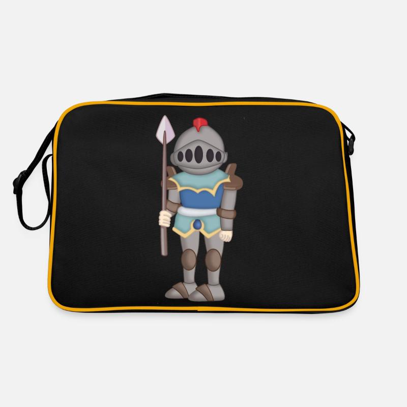 Guard in medieval armor Retro Bag