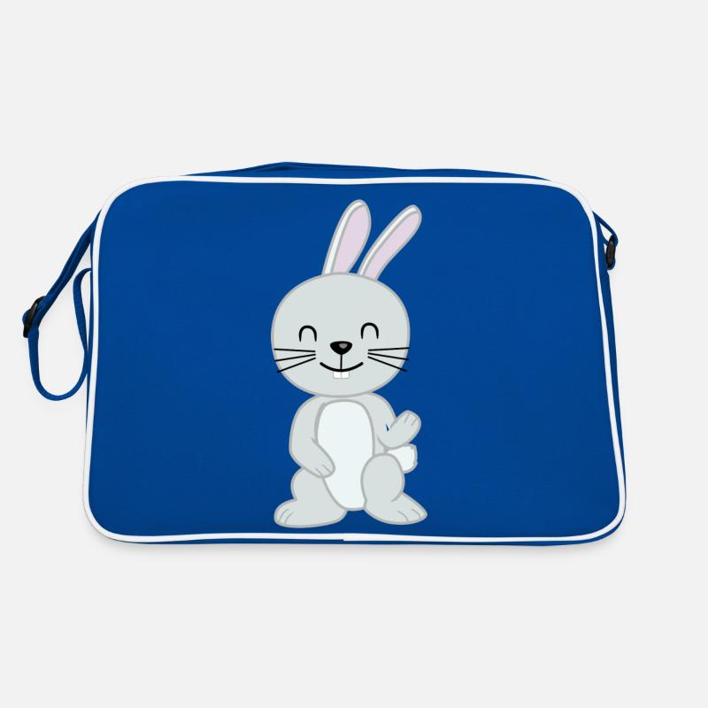 Clever cute rabbit Retro Bag