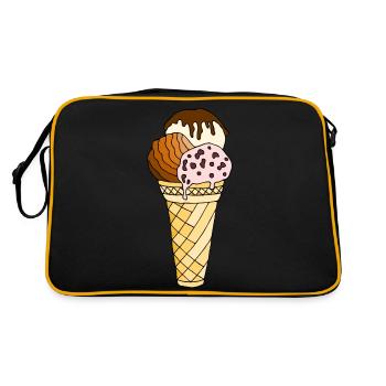Glace - Sac Retro - noir/or - Dos