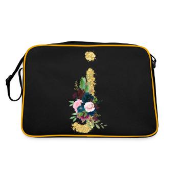Lettre j gold floral - Sac Retro - noir/or - Dos