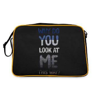 Pourquoi me regardez-vous de cette façon ? - Sac Retro - noir/or - Dos