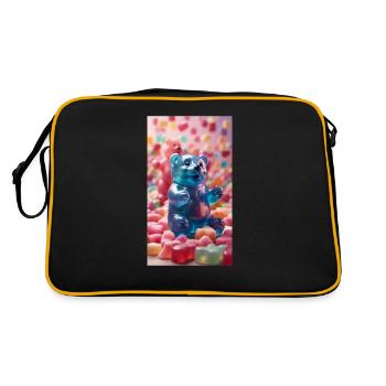 Giant pastel gummy bears - Retro Bag - black/gold - Back