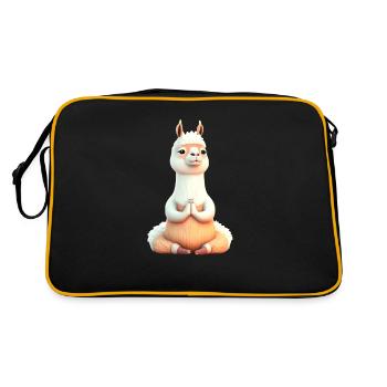 llamaste - Retro Tasche - Schwarz/Gold - Hinten