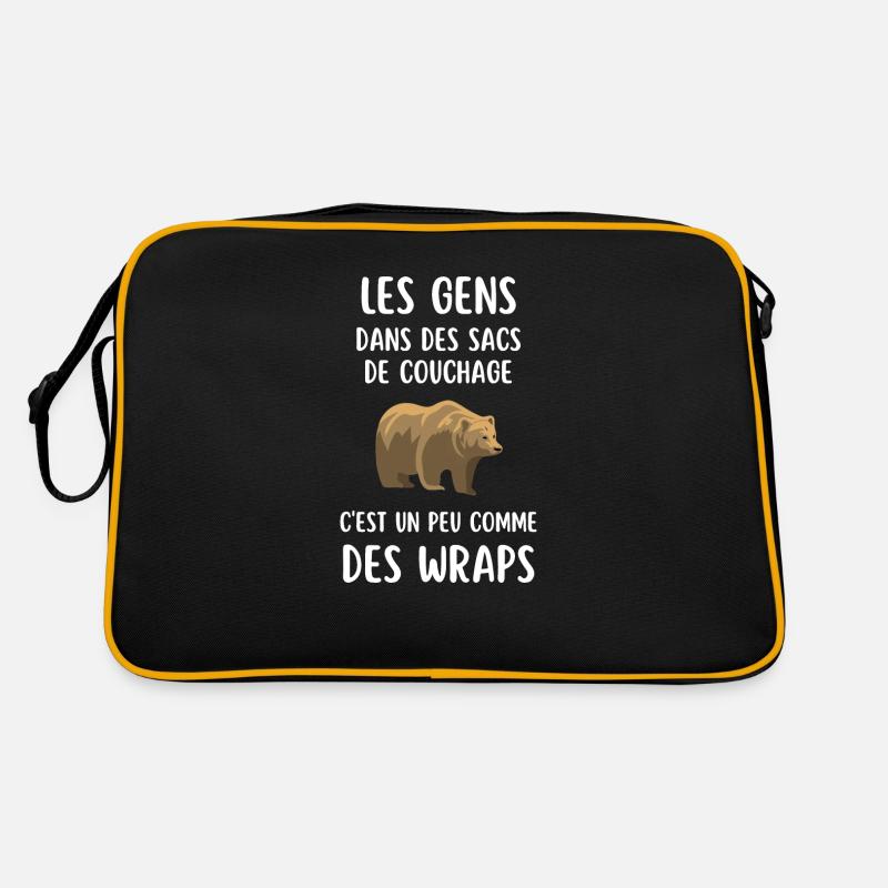les gens dans des sacs de couchage - Sac Retro - noir/or