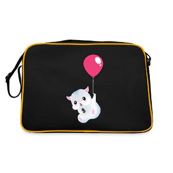Un hamster Avec un tournesol Accroché - Sac Retro - noir/or - Dos