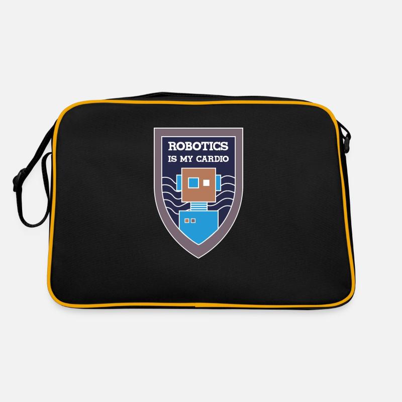 Robotics as Cardio Ironic Saying Engineer Robots Retro Bag