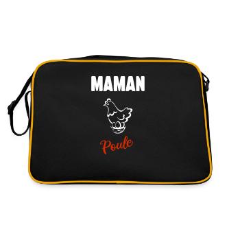Maman poule - Sac Retro - noir/or - Dos