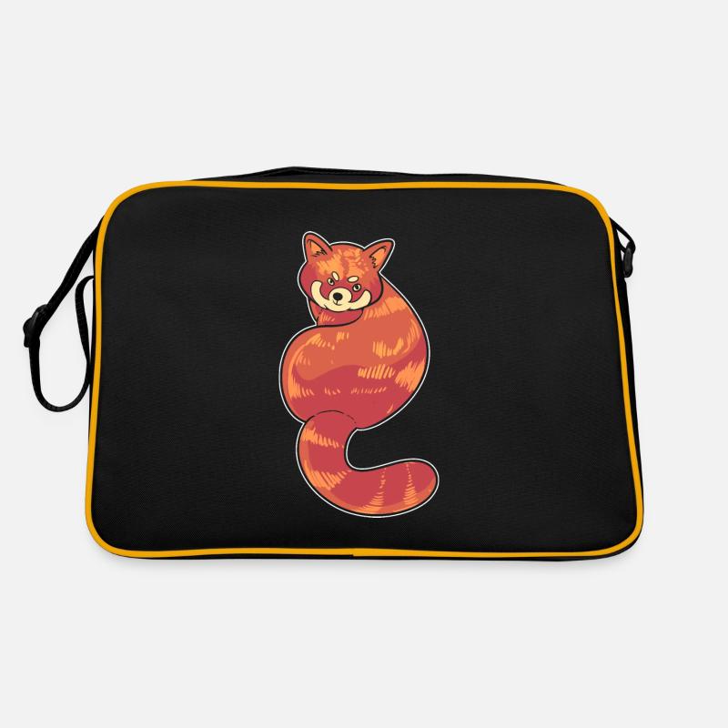 Netter roter Panda Panda-Pfleger Retro Tasche