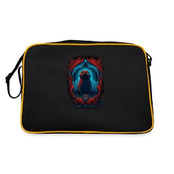 joke animal pet animal print animal seal (animal) - Retro Tasche - Schwarz/Gold - Hinten
