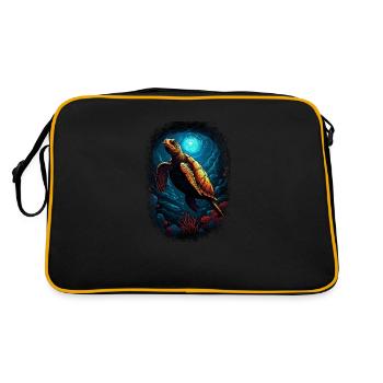 vert canard tortue tribale tortue amoureux de la tortue geek - Sac Retro - noir/or - Dos
