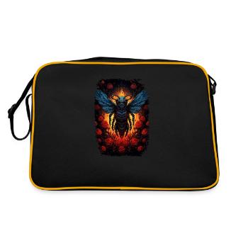 bee colony bag save the bees geek bees - Retro Bag - black/gold - Back