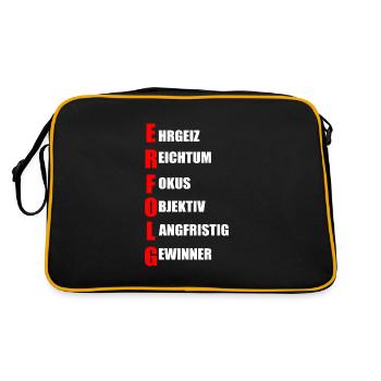 Erfolg - Retro Tasche - Schwarz/Gold - Hinten