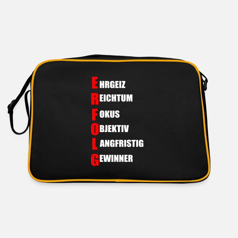 Erfolg - Retro Tasche - Schwarz/Gold