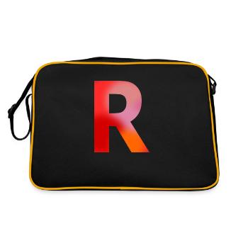 LETTRE R - Sac Retro - noir/or - Dos