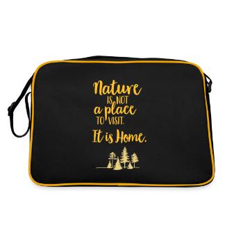 Nature is not a place to visit - for Naturelovers! - Retro Bag - black/gold - Back