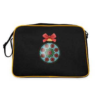 Christmas bauble Mandala - Retro Bag - black/gold - Back