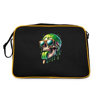 Fantaisiste Shrill Drôle Crâne Popsicles - Sac Retro - noir/or - Dos