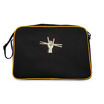 Batterie, Tambour, Musique, Instrument - Sac Retro - noir/or - Dos