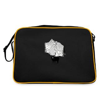 Moderne Natur - Retro Tasche - Schwarz/Gold - Hinten