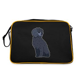 Poodle Dog Dwarf Poodle Toy Poodle Small Poodle Puppy Puppy - Retro Bag - black/gold - Back