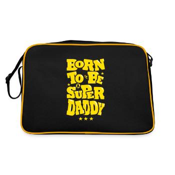 Né pour etre un super papa - Sac Retro - noir/or - Dos