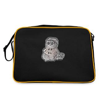 Detective spy cat with clothes elegant chic - Retro Bag - black/gold - Back