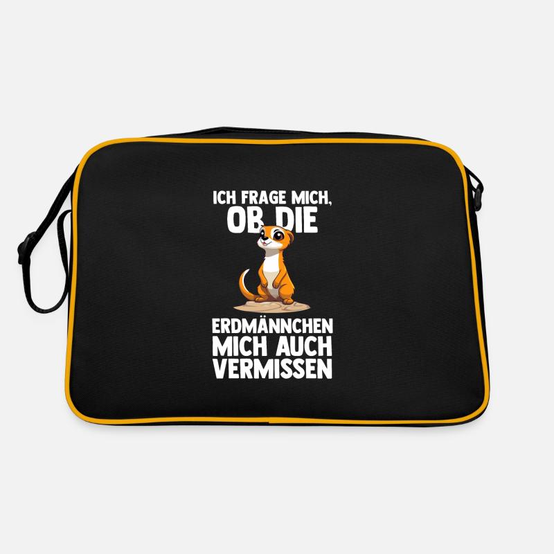 Erdmännchen Tier Surikate Geschenk Retro Tasche