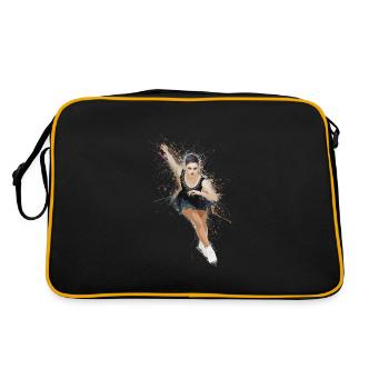 Dynamisches Eiskunstlaufen für einen - Retro Tasche - Schwarz/Gold - Hinten
