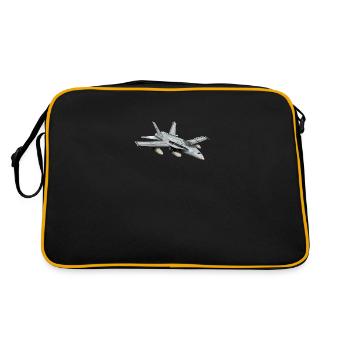 Jet jet avion cadeau cadeau idée de cadeau - Sac Retro - noir/or - Dos
