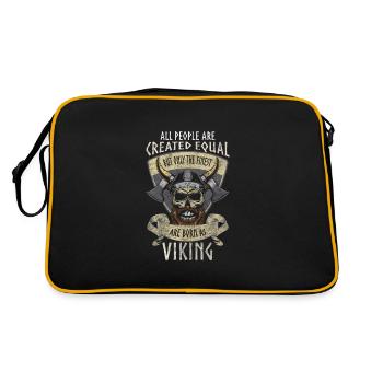 Nordic Rune Valhalla Raven - Retro Bag - black/gold - Back