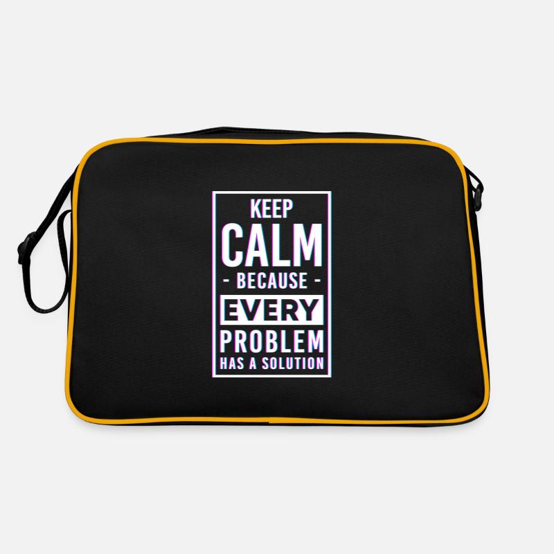 Problem Nicht mein Problem Das Problem - Retro Tasche - Schwarz/Gold