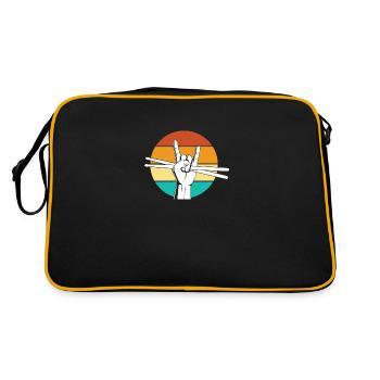 Batterie, Tambour, Musique, Instrument - Sac Retro - noir/or - Dos