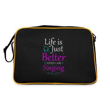 Singing Singer Voice Singing Microphone - Retro Bag - black/gold - Back