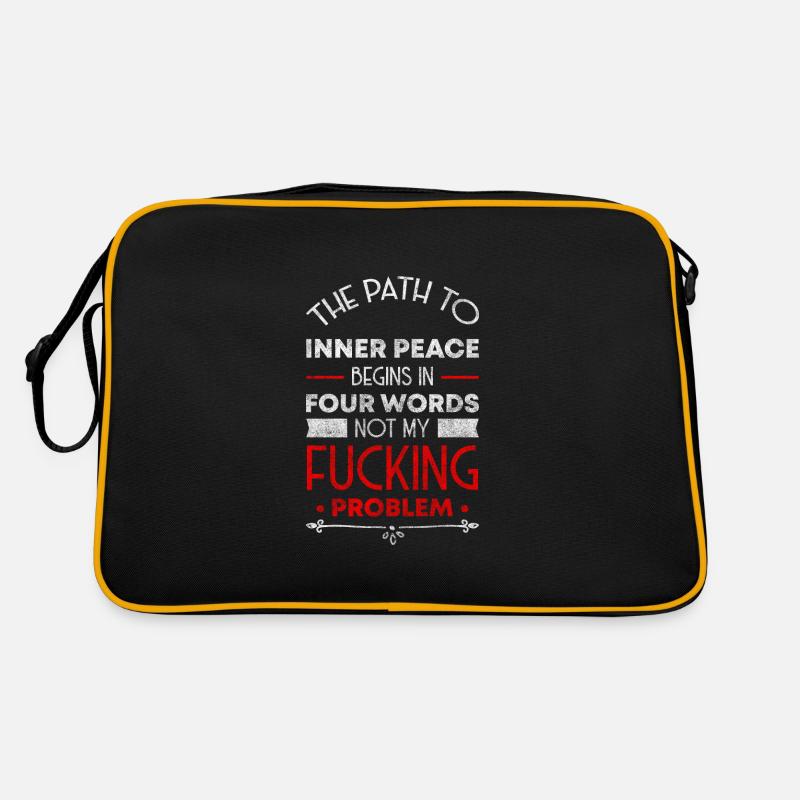 Probleme Spaß Humor Motto Retro Tasche