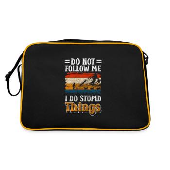 Luge Hiver Ski Vacances Glace - Sac Retro - noir/or - Dos